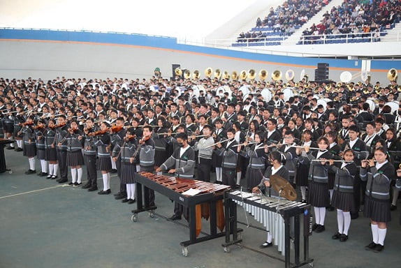 Participan mil 800 estudiantes de COBAEP en festival de bandas de música: SEP