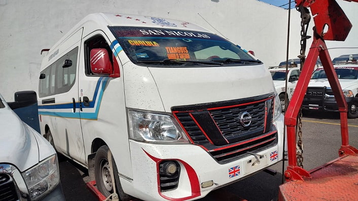 Retira SMT unidades de transporte irregular en San Pedro Cholula