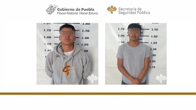 En Texmelucan, Policía Estatal detiene a dos presuntos vendedores de droga