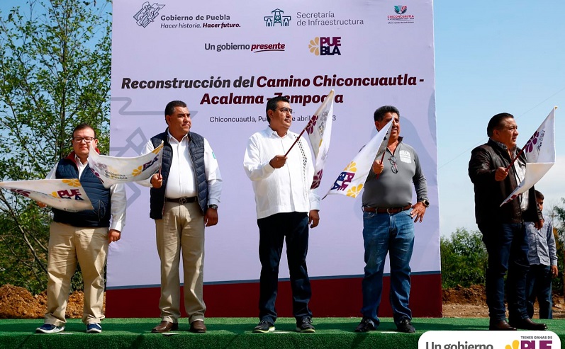 Arranca Sergio Céspedes rehabilitación de camino artesanal Chiconcuautla-Acalama, con inversión de 50 mdp
