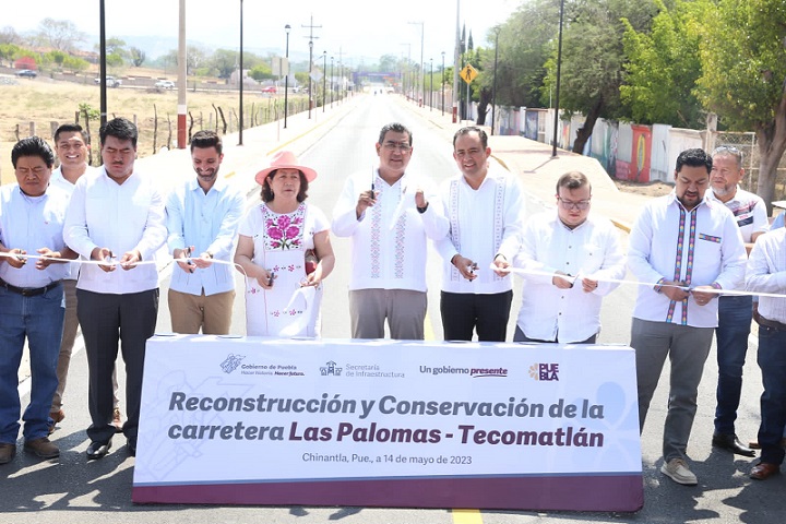 Inaugura Sergio Salomón reconstrucción de la carretera Las Palomas-Tecomatlán, con inversión de 34 mdp   