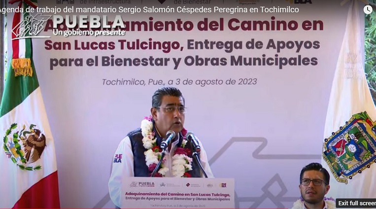 Anuncia Céspedes reconstrucción de Presidencia Municipal y 8 templos de Tochimilco, con inversión de 20 mdp