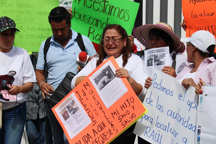 Marchan familiares de Guillermo Raúl López, desaparecido en Chachapa