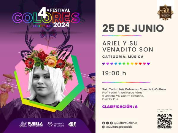 Iniciará “Festival Colores” con presentación de “Ariel y su Venadito Son”: Cultura