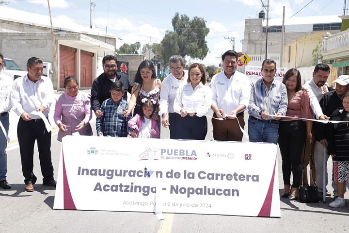 Inaugura Sergio Salomón rehabilitación de la carretera Acatzingo- Nopalucan, con una inversión de 32 mdp