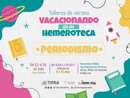 En Hemeroteca “Juan Nepomuceno Troncoso”, Cultura desarrollará talleres infantiles