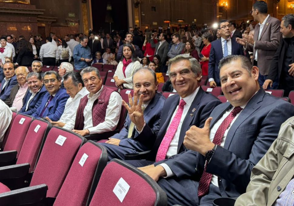 Acompañan Céspedes y Armenta a Claudia Sheinbaum en entrega de constancia del TEPJF