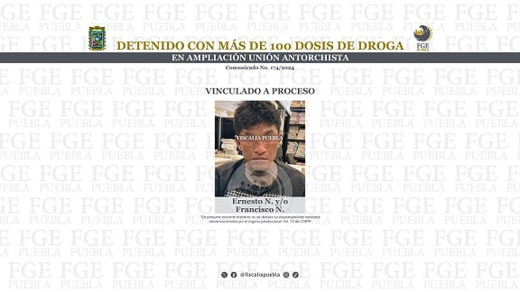 Detenido con más de 100 dosis de droga en Ampliación Unión Antorchista