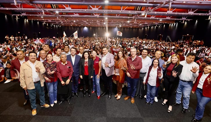 Luisa María Alcalde y Armenta presiden primera Asamblea Informativa Morena en Puebla 