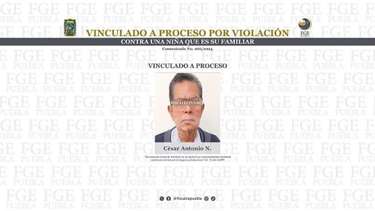 Vinculado a proceso por violación contra una niña que es su familiar