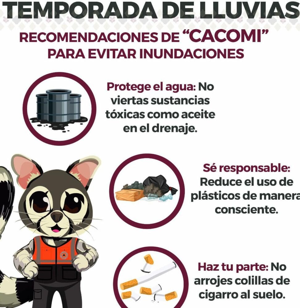 Emite Gobierno de la Ciudad recomendaciones por lluvias en zonas bajas
