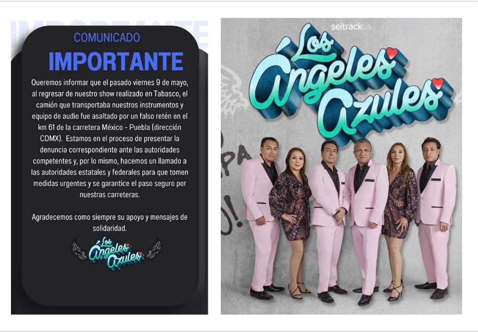 Los Ángeles Azules sufren asalto en falso retén en la México-Puebla