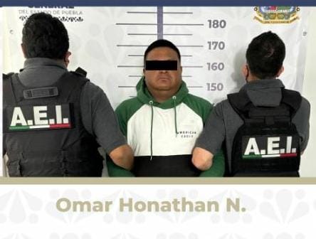 Detiene FGE a generador de violencia en la ciudad de Puebla; en 2018 habría privado de la vida a un Policía Estatal