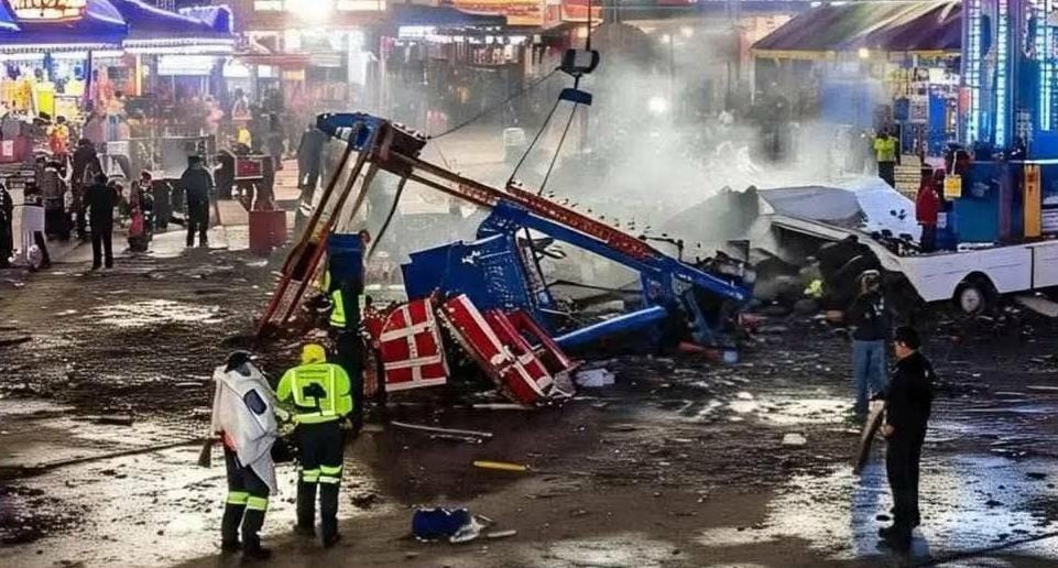 Falla en juego mecánico deja 7 niños lesionados en feria del Carmen en Nuevo León