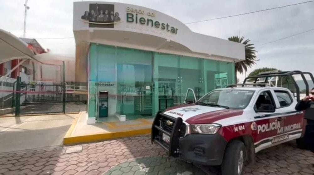 Reportan robo en bóveda de Banco del Bienestar en Chachapa