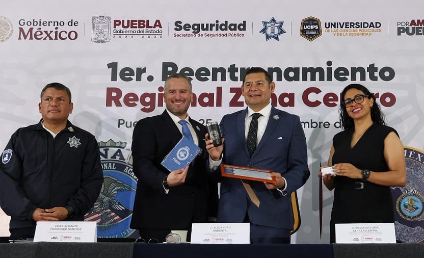 Organismos internacionales colaboran en entrenamiento de cuerpos de Seguridad; Puebla a la vanguardia