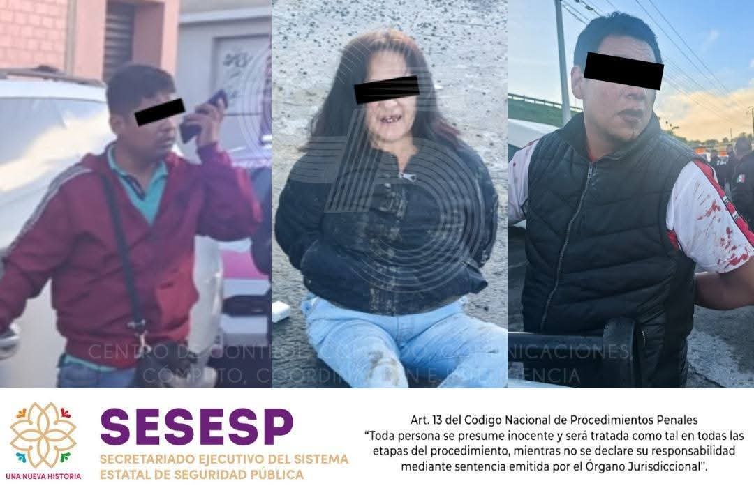 Detienen a tres asaltantes de combi Flecha Azul; hirieron a chofer y se llevaron a los pasajeros