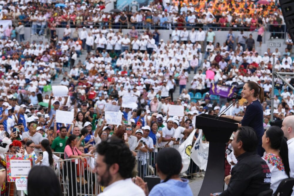 Récord histórico: Presidenta Claudia Sheinbaum reúne en un día a 72 mil personas en Chiapas, Tabasco y Campeche