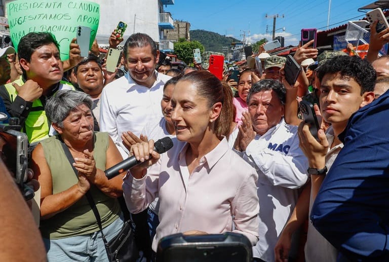 La Ceiba recibe atención prioritaria tras desastre natural, presidenta Claudia Sheinbaum atiende a damnificados