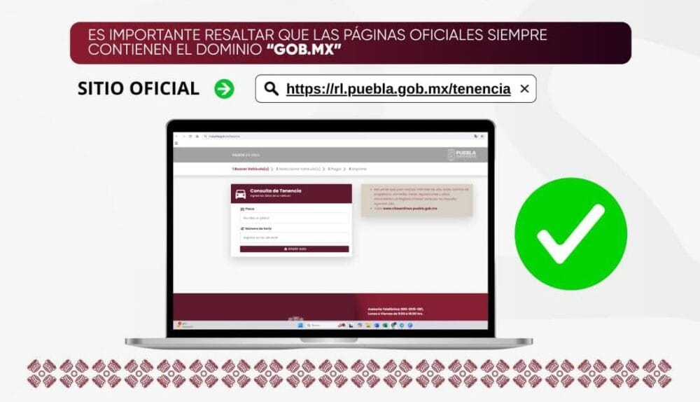 Alertan sobre sitios web falsos para consulta y pago de adeudo vehicular