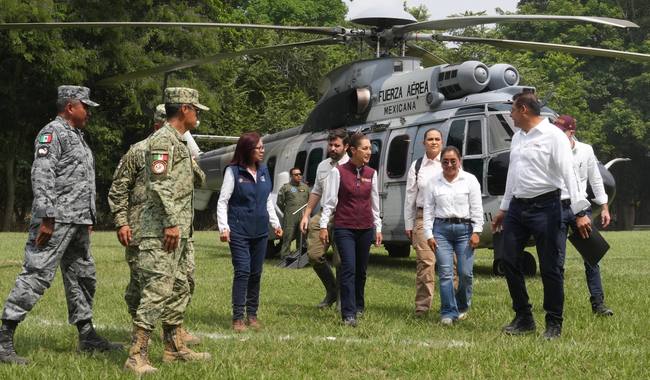 Empiezan a entregarse los primeros apoyos a la población afectada por las lluvias: Sheinbaum