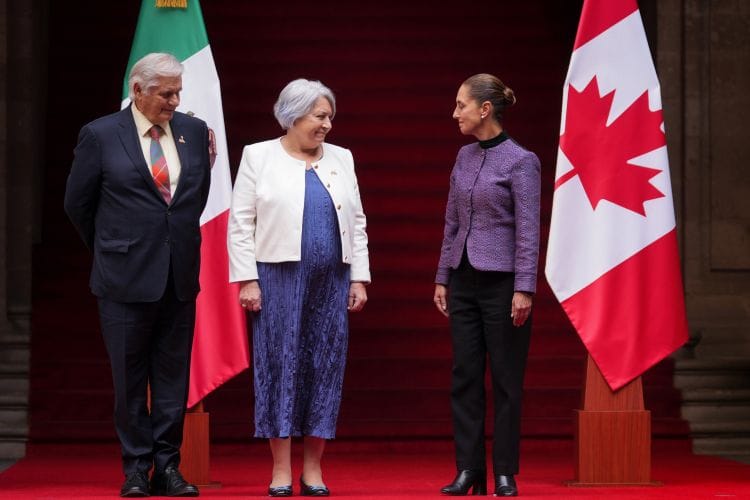 Recibe Claudia Sheinbaum a la gobernadora general de Canadá Mary Simon, en Palacio Nacional