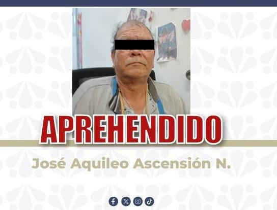 Aprehendió la FGE a persona de la tercera edad acusada de violación equiparada en Huejotzingo