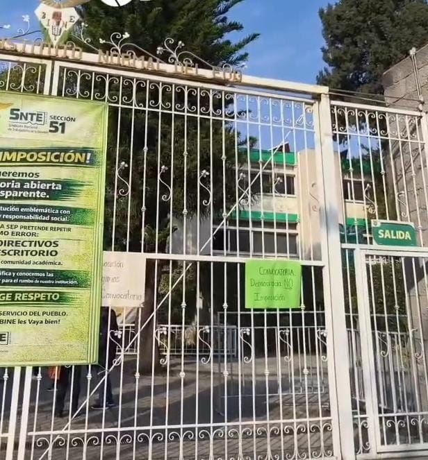 Por acciones del SNTE 51, suspenden clases en el BINE; SEP pide a padres estar atentos