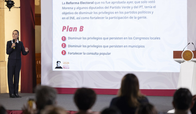 Presidenta enviará Plan B de Reforma Electoral para disminuir privilegios en congresos locales y municipios