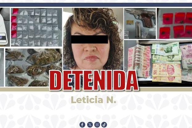 Ejecuta FGE cateo interinstitucional y detiene a mujer por narcomenudeo en San Pedro Cholula