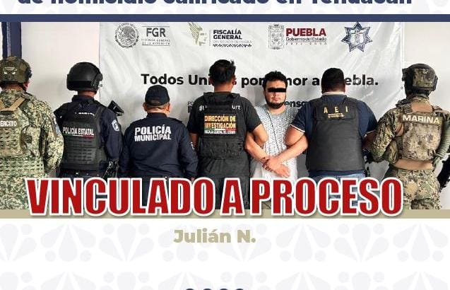 Vincula autoridad judicial a proceso a probable responsable de homicidio calificado en Tehuacán