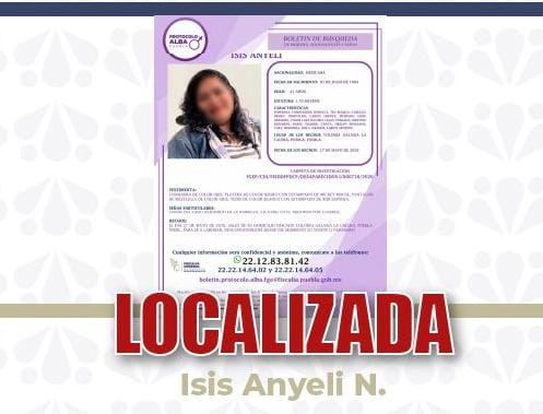 Localiza FGE a conductora de plataforma reportada como desaparecida en Puebla
