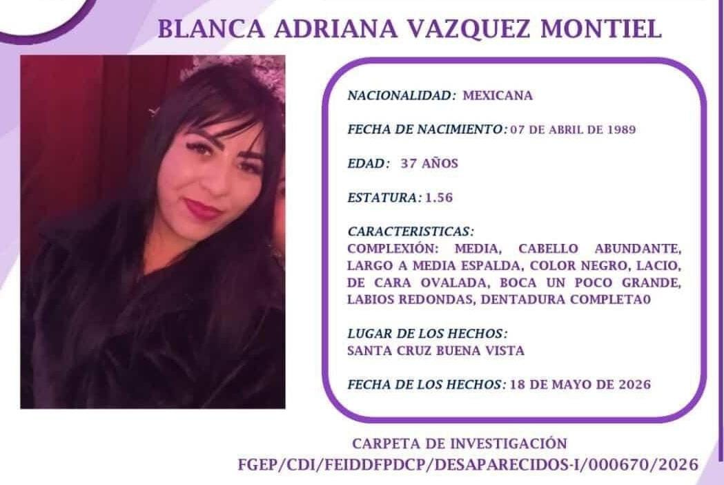​Desaparece mujer tras ingresar a clínica estética en Zavaleta