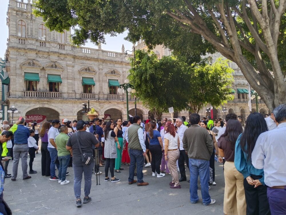 Ayuntamiento de Puebla participa en el 1er. Simulacro Nacional 2026 en el Centro Histórico