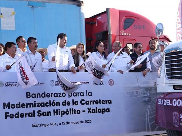 Armenta Mier encabeza banderazo de inicio a modernización de carretera federal San Hipólito-Xalapa