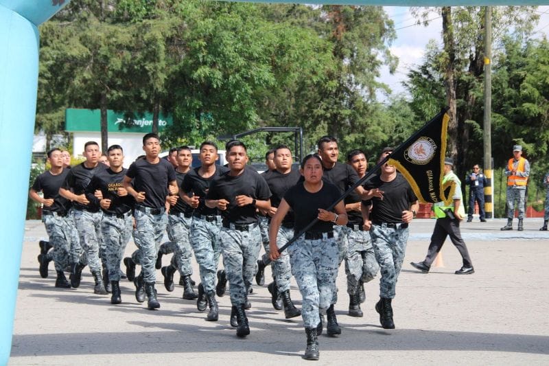 Conmemoran 7º Aniversario de la Guardia Nacional con carrera y exposición en Puebla 