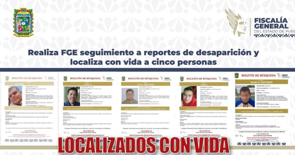 Realiza FGE seguimiento a reportes de desaparición y localiza con vida a cinco personas