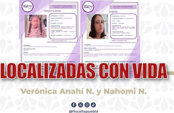Activa FGE Protocolo Alba y localiza con vida a niña de 8 años y adolescente