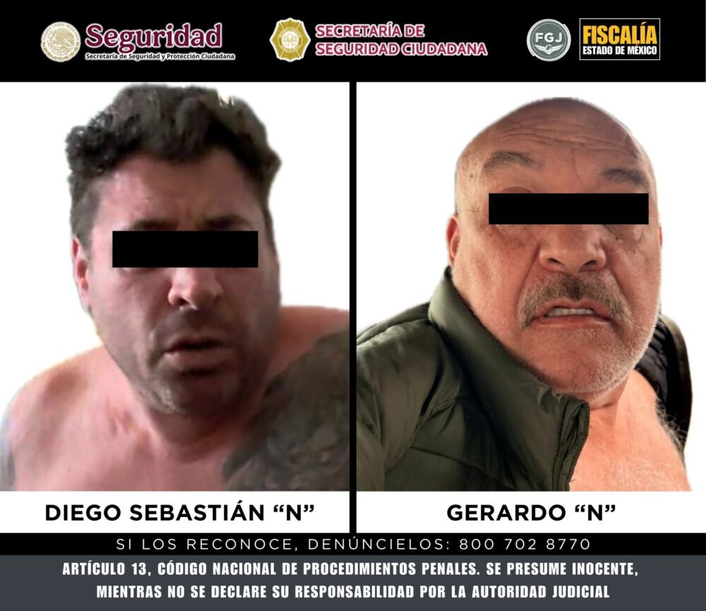 Fiscalía detiene a dos presuntos autores del homicidio del tecladista de Camilo Séptimo y su familia en el Estado de México