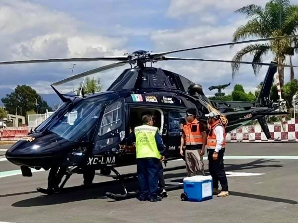 Con ambulancia aérea, Gobierno Estatal lleva hígado a CDMX para su trasplante