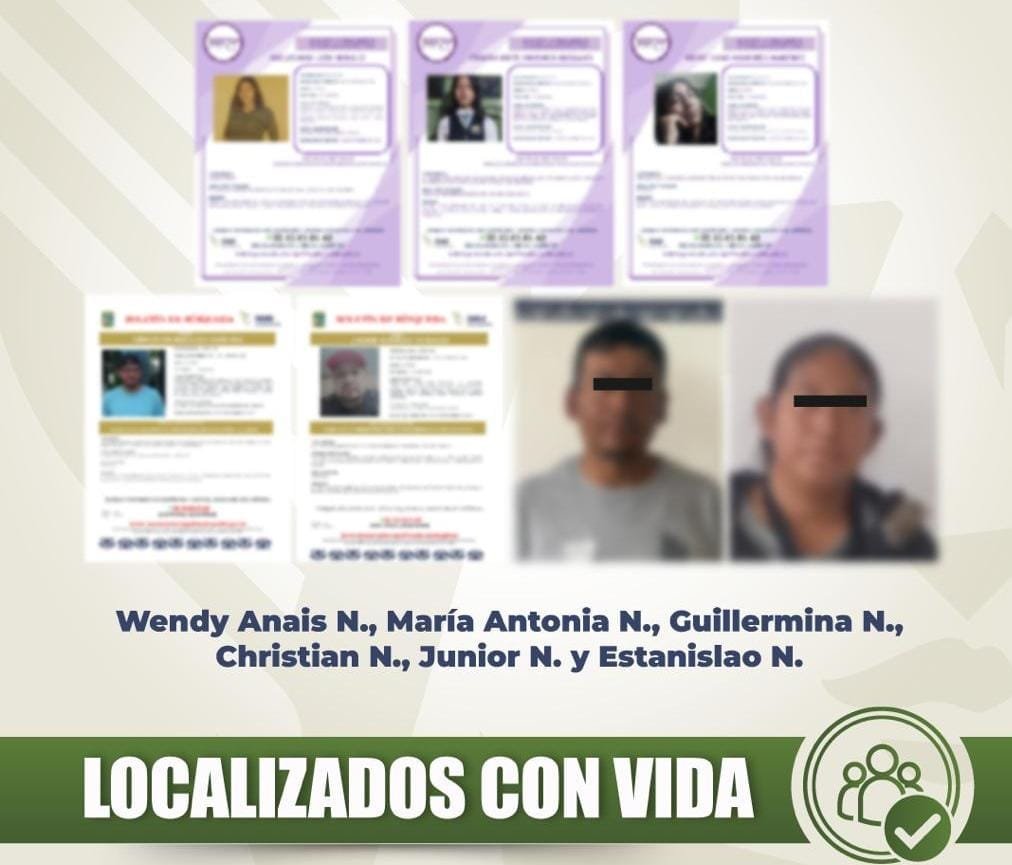 Concluye FGE búsqueda de siete personas tras confirmar su localización con vida