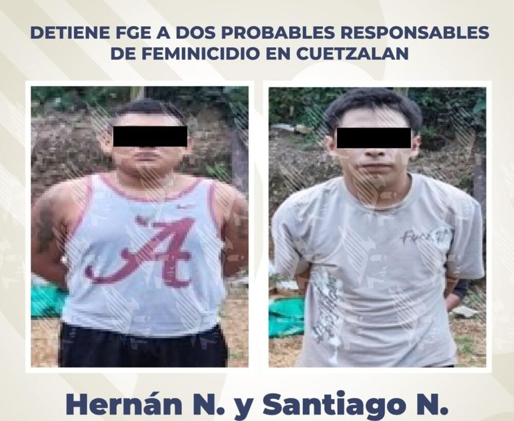 Detiene FGE a dos probables responsables de feminicidio en Cuetzalan