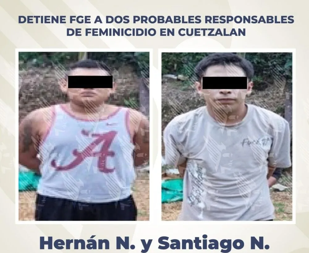 Detiene FGE a dos probables responsables de feminicidio en Cuetzalan