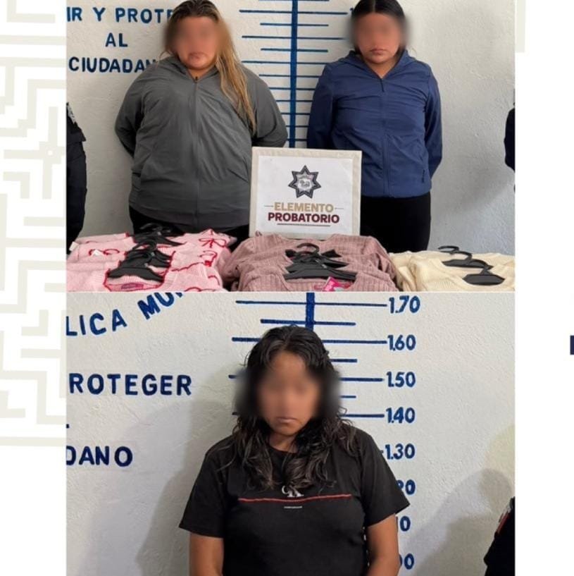 ​Detiene SSC de San Pedro Cholula a tres mujeres por robo a comercio