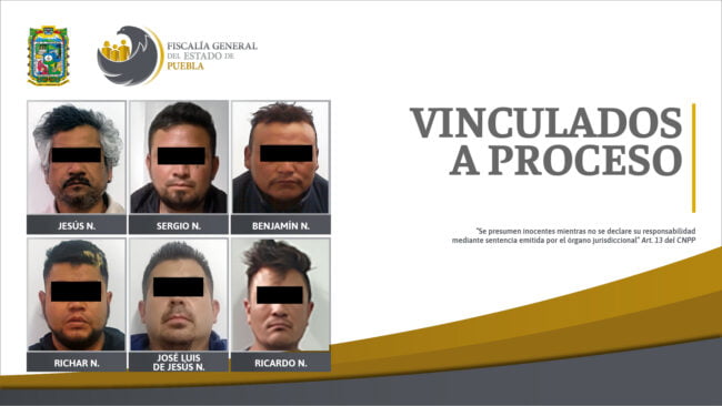 Vincula Fiscalía a proceso a 6 sujetos por violencia familiar en Puebla