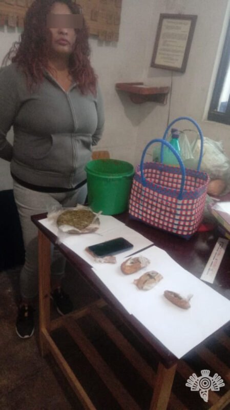 Detiene Policía Estatal a mujer por intentar ingresar droga al penal de Tehuacán