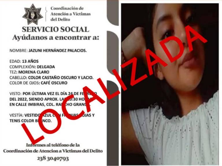 Jazuni no fue secuestrada huyó de su casa por violencia familiar en Tehuacán