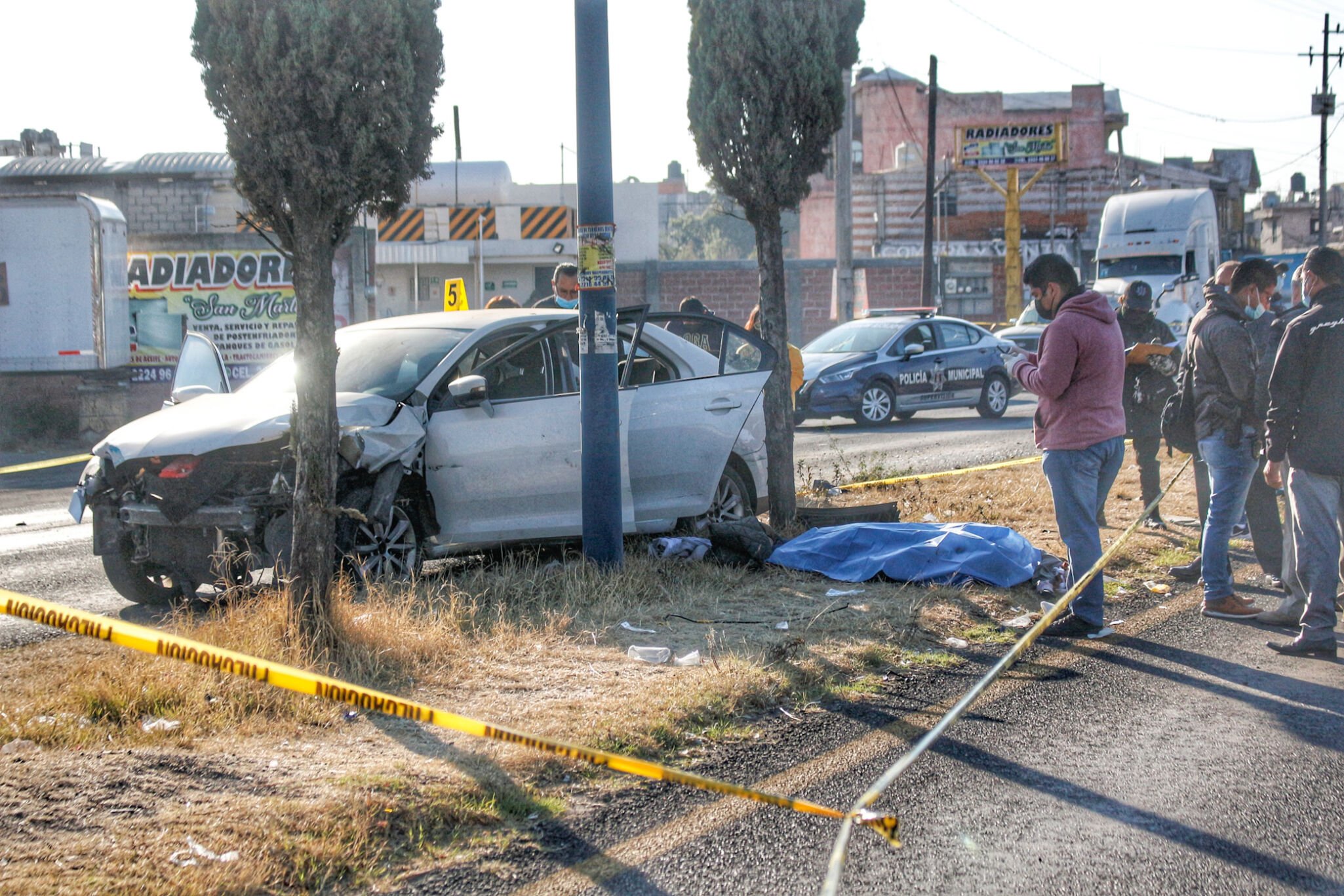 Presunto asaltante es abatido por policías en la Vía Corta a Santa Ana