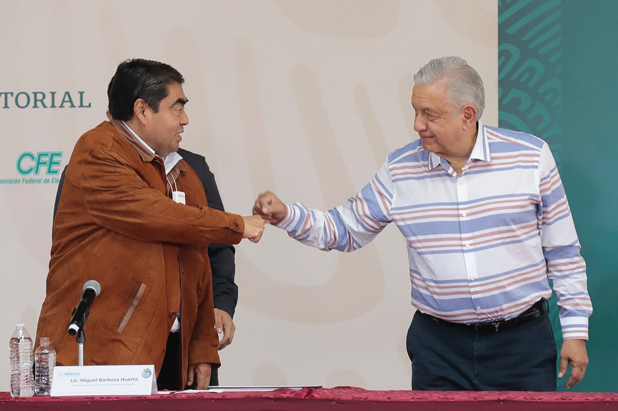 Destaca Barbosa ante AMLO inversión de 250 mdp para rehabilitación de Huracán Grace 