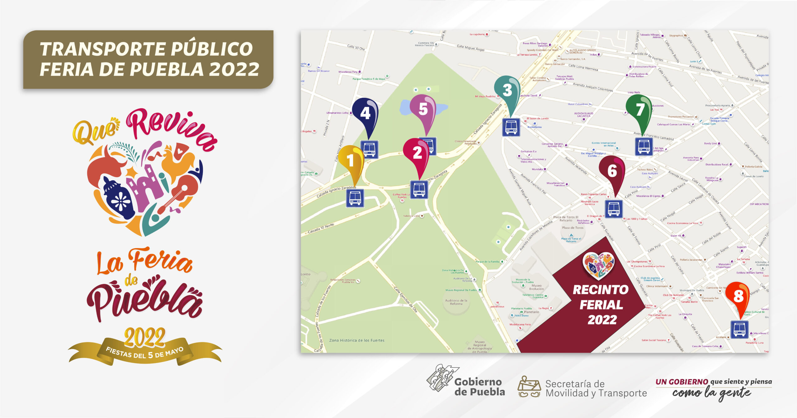 Dispone SMT transporte nocturno para   asistentes a la Feria de Puebla 2022